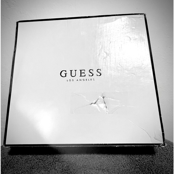 Women’s Guess Black Multi Fabric (leopard) High Heel Booties - Picture 2 of 10